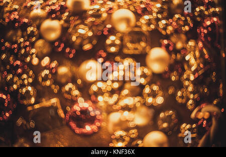 Bokeh. New Year gold bokeh background. Abstract background with ...