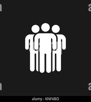 People icon vector male group of persons symbol avatar for business ...