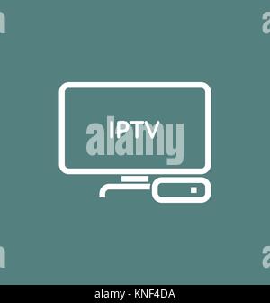 TV box / IPTV vector icon. Stock Vector