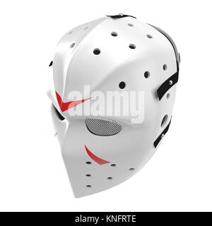 vintage hockey mask on white. 3D illustration Stock Photo