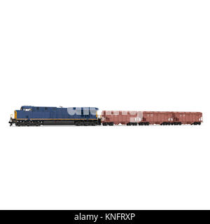 Cargo train on white. 3D illustration Stock Photo