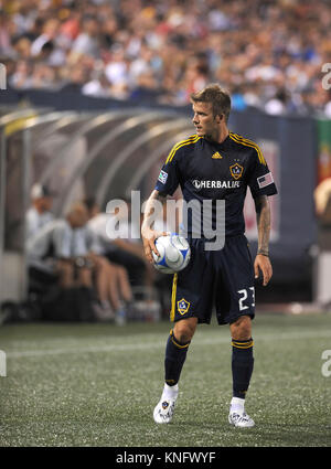 David Beckham with the LA Galaxy plays against the NY Red Bulls in his highly anticipated return to the MLS at Giants Stadium in New Jersey. July 16, 2009. Credit: Dennis Van Tine/MediaPunch Stock Photo