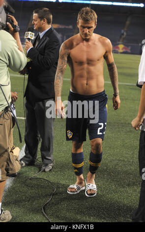 David Beckham with the LA Galaxy plays against the NY Red Bulls in his highly anticipated return to the MLS at Giants Stadium in New Jersey. July 16, 2009. Credit: Dennis Van Tine/MediaPunch Stock Photo