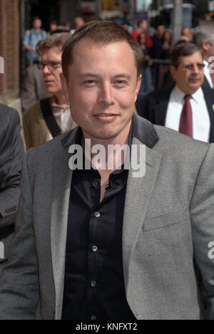 NEW YORK - APRIL 29: Elon Musk visits 'Late Show With David Letterman ...