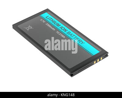 Rechargeable Lithium-ion battery for smartphone, tablet, camera or other devices Stock Photo