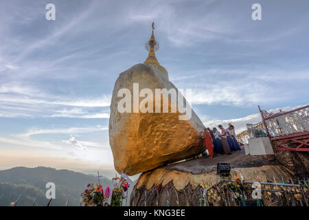 Kyaiktiyo Pagoda, Golden Rock, Myanmar, Asia Stock Photo