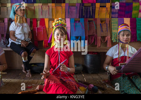 Padaung woman, Inle Lake, Nyaung Shwe, Myanmar, Asia Stock Photo