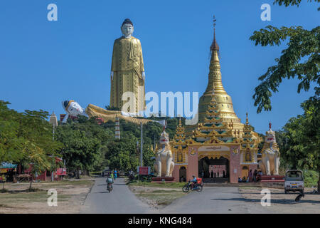 Maha Bodhi Tahtaung, Monywa, Sagaing, Myanmar, Asia Stock Photo
