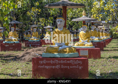 Maha Bodhi Tahtaung, Monywa, Sagaing, Myanmar, Asia Stock Photo