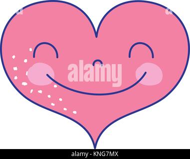 full color happy heart kawaii with arms and legs Stock Vector Image ...