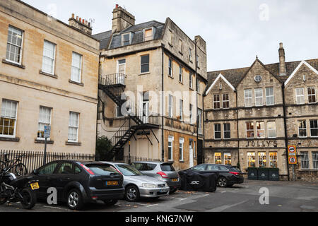 Bath, United Kingdom - November 1, 2017: Old King Street view of Bath, Somerset. The city became a World Heritage Site in 1987 Stock Photo
