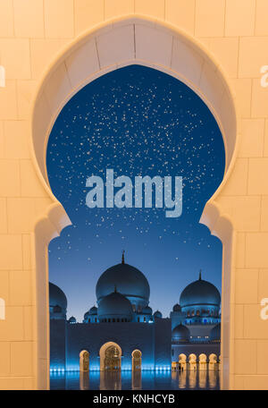 Arabian nights with starry sky. Stock Photo