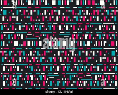 Glitch background. Signal error pixel mosaic. Vector illustration Stock Vector