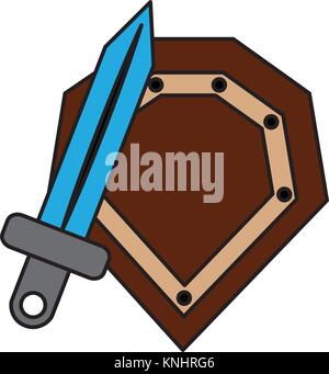 video game shield and sword items Stock Vector Image & Art - Alamy