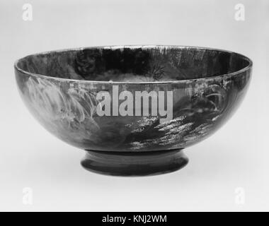 Bowl, Maker: Albert R. Valentien, American, Cincinnati, Ohio 1862-1925 San Diego, California, Manufacturer: Manufactured by Rookwood Pottery, American, Cincinnati, Ohio, 1880-1967, Bowl, 1882, Earthenware Stock Photo