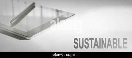 SUSTAINABLE Business Concept Digital Technology. Graphic Concept. Stock Photo