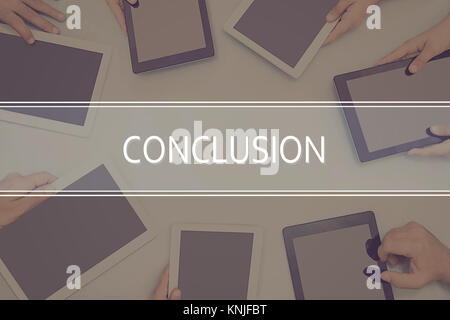 CONCLUSION CONCEPT Business Concept. Stock Photo