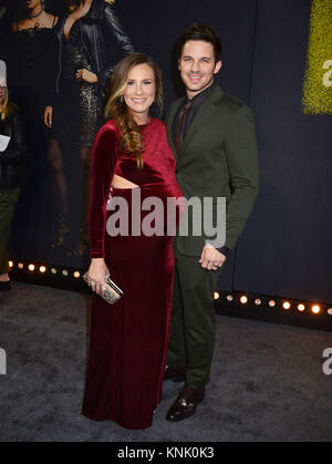 Los Angeles, USA. 12th Dec, 2017. Matt Lanter, wife Angela Stacy 102 attends the premiere of Universal Pictures' 'Pitch Perfect 3' at Dolby Theatre on December 12, 2017 in Hollywood, California Credit: Tsuni / USA/Alamy Live News Stock Photo