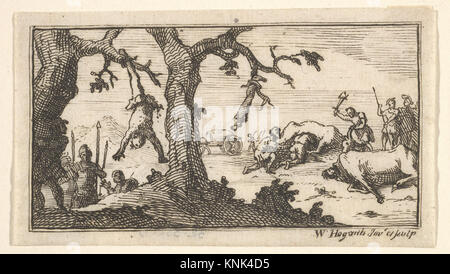 A 1725 Illustration Showing Roman Military Punishments Including 