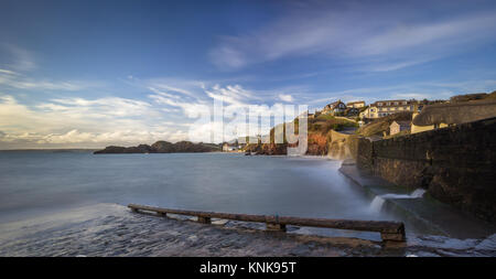 Hope Cove in Devon at high tide Stock Photo
