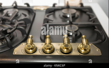 Close up of gas range cooker in a shop Stock Photo
