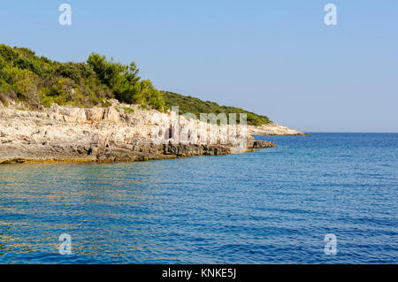 The beautiful Adriatic Sea at Milna - Hvar, Croatia Stock Photo