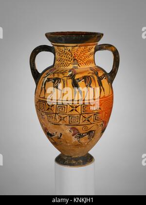 Terracotta Neck Amphora Jar BC By Ancient Greek Pottery Stock Photo Alamy