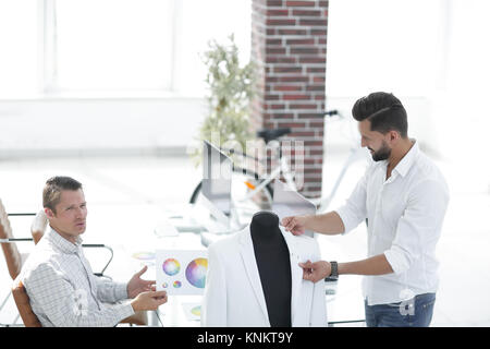 menswear designers working in the Studio. Stock Photo