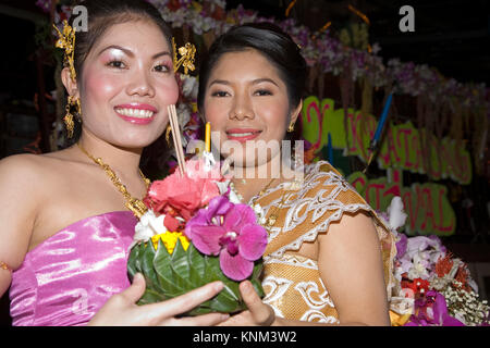 Loy Kratong festival, Bangkok, Thailand Stock Photo