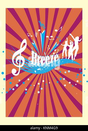 Beach party.Abstract vertical poster.Vector illustration. Stock Vector