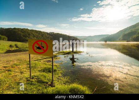 fishing is prohibited Stock Photo