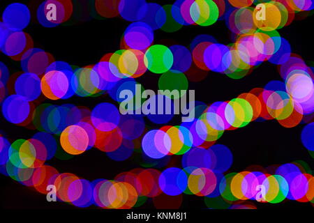 Multi-color abstract light blur bokeh background. Stock Photo
