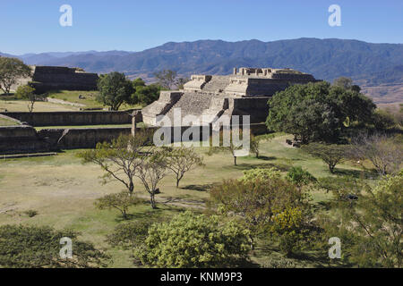 Monte Albán, view from South Platform, Oaxaca, Mexico Stock Photo