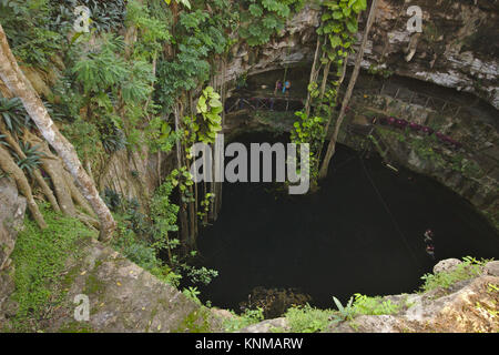 Cenote Oxman near Valladolid, Yucatán, Mexico Stock Photo