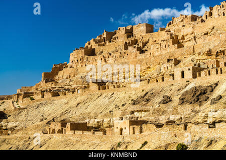 View of Chenini, a fortified Berber village in South Tunisia Stock Photo