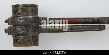 Double Key, 15th-16th century, European, Medium: Iron Stock Photo