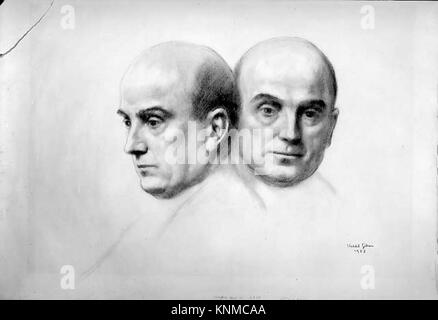 Dr. John F. Erdmann, Artist: Kahlil Gibran (Lebanese, Bsharri 1883–1931 New York), 1923, Medium: Graphite on paper Stock Photo