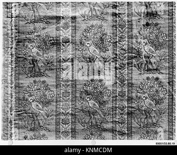 Textile Fragment, first half 17th century, Attributed to Iran, Medium: Silk, metal wrapped thread; brocaded Stock Photo