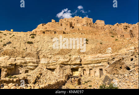 View of Chenini, a fortified Berber village in South Tunisia Stock Photo