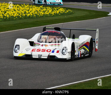 Yvan Mahe, Peugeot 905 Evo 1, Group C,  Goodwood 73rd MM March 2015, 73rd, 73rd Members Meeting, Action, Chris McEvoy, CJM Photography, classic cars,  Stock Photo