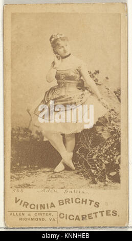 Card 506, Adele Gallia, from the Actors and Actresses series (N45, Type 1) for Virginia Brights Cigarettes MET DP829605 412048 Stock Photo