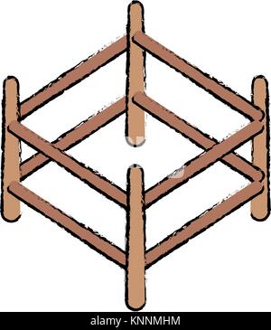 wooden corral isolated icon vector illustration design Stock Vector ...