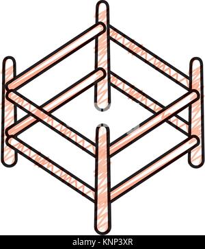 wooden corral isolated icon vector illustration design Stock Vector