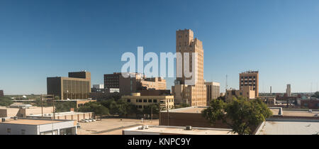 Buildings and architecture downtown city skyline Lubbock, Texas Stock Photo