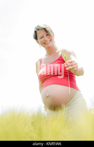 Schwangere Frau - pregnant woman Stock Photo