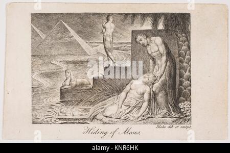 Hiding of Moses. Artist: William Blake (British, London 1757-1827 London); Publisher: I. Poole (London); Date: 1825; Medium: Engraving; Dimensions:
