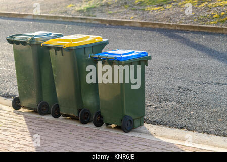 Kerbside waste collection of rubbish for recycling taking place in ...