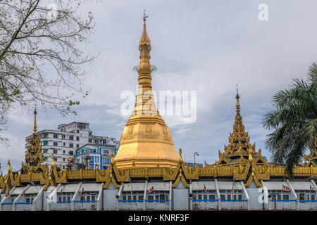 Sule Pagoda, Yangon, Myanmar, Asia Stock Photo