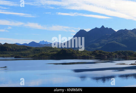 Calming shot of the mountains in Norway. Stock Photo