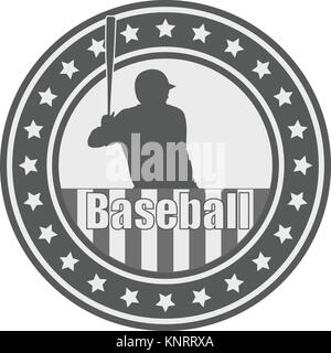 baseball emblem - vector illustration Stock Vector